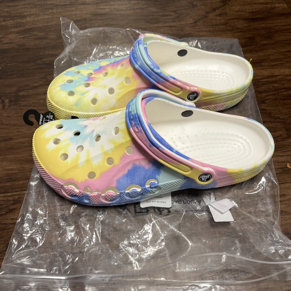 Crocs Men's Classic Tie-Dye Graphic Clog With Heel Straps Size 13 NWT